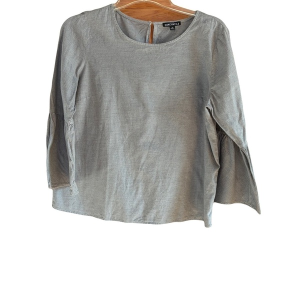 J. Crew Tops - J. Crew MERCANTILE Gray Women's Blouse size 12